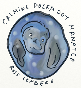 Calming polka-dot manatee