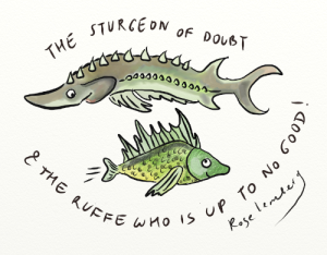 A sturgeon and a ruffe